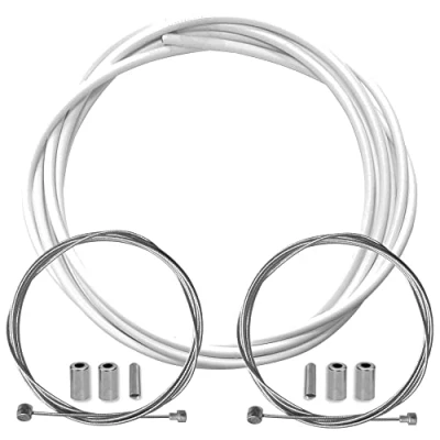 Abbildung von cyclingcolors Fahrrad WEIß BREMSZUGHÜLLE 5MM BOWDENZUG BREMSZUG VORNE HINTEN Stahl HÜLLEN Teflon MTB RENNRAD