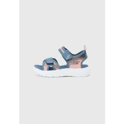 Abbildung von Skechers Microspec Splash Riemensandalette für Kinder, Größe: 31, Navy/gray/orange Schuhe