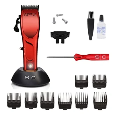 Abbildung von Stylecraft Professional Herrenhaarschneider hergestellt von Gamma Più, Clipper mit Rotationsmotor, 150 Minuten kabelloser Betrieb, verstellbare Klinge, 8 Kämme, Klingenhalter, Stabiles Metallgehäuse