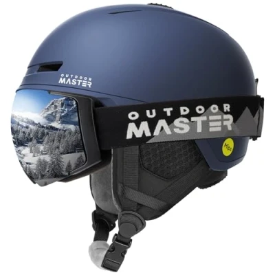 Abbildung von OutdoorMaster MIPS Skihelm und Skibrille PRO Set Verstellbarer Snowboardhelm Schneebrille Schneesporthelme für Männer, Frauen Junioren