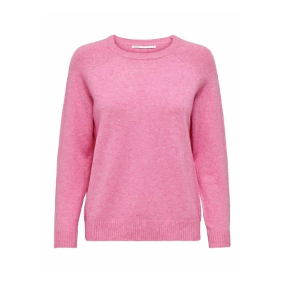 Abbildung von ONLY Women&#039;s ONLLESLY Kings L/S Pullover KNT NOOS Strickpullover, Carmine Rose/Detail:Melange, XS