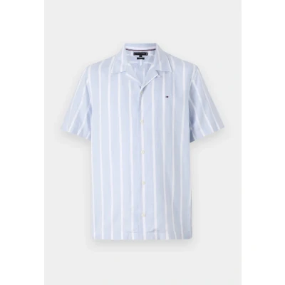 Abbildung von Tommy Hilfiger Blend Striped Shirt Hemd, Herren, Größe: XS, Breezy blue