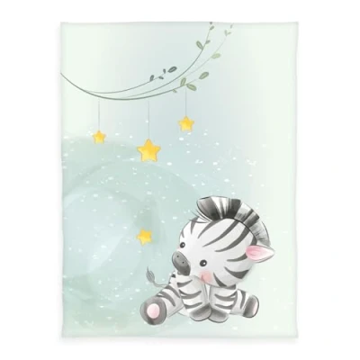 Abbildung von Herding babybest Zebra Microfaserflausch Decke, 75x100 cm, 100% Polyester