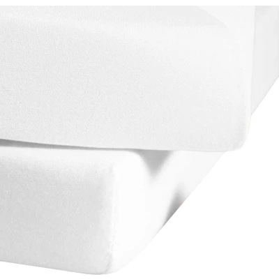 Abbildung von fleuresse Spannbettlaken "Ines hochwertiger Jersey aus reiner Baumwolle," Baumwolle, für Matratzen bis 23 cm Höhe, Bettlaken, Spannbetttuch
