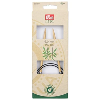 Abbildung von Prym 222508 Rundstricknadel 1530, Bambus, 80cm, 5,0mm, Holzfarben
