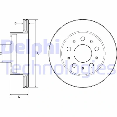Abbildung von DELPHI BG4796C Bremsscheibe 300 22 5 Belüftet beschichtet unbehandelt ohne Radlager, ABS Sensorring FIAT: Ducato III Van