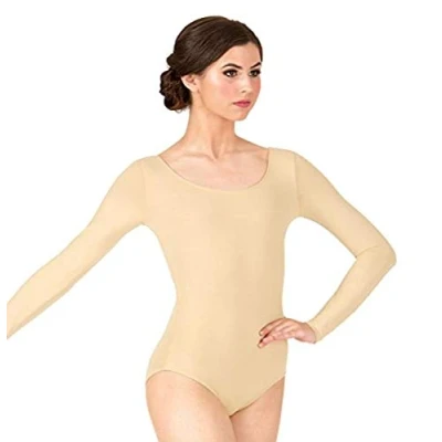 Abbildung von Bloch Dance Damen Lepsi Microlux Langarm Trikot, Nude, Größe L, Hautfarben, L