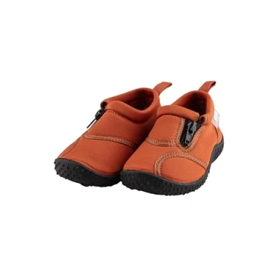 Abbildung von Sterntaler Badeschuhe mit Zipper Kinder Aquaschuhe seitlichem Reißverschluss und ergonomischer Sohle Schwimmschuhe Bequeme Wasserschuhe Mädchen Strand Slipper, lehmbraun, 26