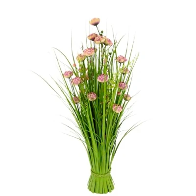 Abbildung von Gras Deko mit Ranunkel künstlich Grasbusch Blüten Bund stehend Stehgras Grasbündel Dekogras Pflanzen Ziergras Osterdeko Frühjahr Kunstblume Kunstpflanze Blume Zimmerpflanze Grünpflanze Frühjahrsdeko