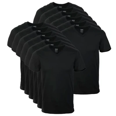 Abbildung von Gildan Herren V Neck T Shirts Multipack Style G1103, Schwarz (12er Pack), XX Large