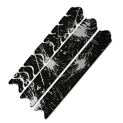 Abbildung von AlphaShield Fahrrad Rahmenschutz Kettenstreben Schutz Folie Aufkleber Rahmen Carbon MTB BMX Lackschutz R161 (08 Racing Silber Metallic)