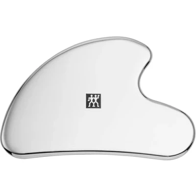 Abbildung von ZWILLING Gesichtsmassager (Gua Sha, Gesichtsbehandlung für Regeneration und Vitalität, Detox Effekt, Kühlung), Edelstahl, Premium, Silber