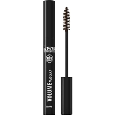 Abbildung von lavera Volume Mascara Wimperntusche ∙ Farbe brown braun Volumen, Schwung &amp; Definition Natural innovative Make up ✔ vegan Bio Pflanzenwirkstoffe Naturkosmetik Augen Kosmetik 1er Pack (1 x 9 ml)