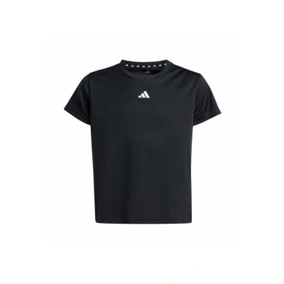 Abbildung von adidas Mädchen Train Essentials Regular Fit Logo Training T Shirt Junior Girls, Black/White, 7 8 Years
