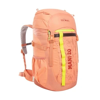 Abbildung von Tatonka Kinderrucksack Mani 20L Rucksack für Mädchen und Jungen ab 10 Jahren Inklusive Sitzkissen mit Reflektoren gute Sichtbarkeit Aus recycelten Materialien 20 Liter (apricot)