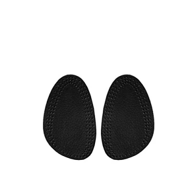 Abbildung von Kaps Halfled Einlegesohlen halb 2x Leder &amp; Latex Halbsohle halbe Einlegesohlen, unauffällig und feuchtigkeitsabsorbierend gegen Reibung Blasen in Heels (39 40 EUR Schwarz)