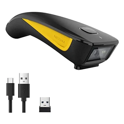 Abbildung von NETUM C750 Wireless Barcode Scanner Bluetooth Kompatibel Kleine Tasche USB 1D 2D QR Code für Inventar, Image Reader Tablet iPhone iPad Android iOS PC POS.