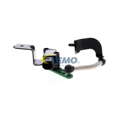 Abbildung von VEMO V10 72 1618 Sensor, Xenonlicht (Leuchtweiteregulierung) Vorderachse rechts mit Halter Koppelstange VOLKSWAGEN: Sharan II, GOLF 6