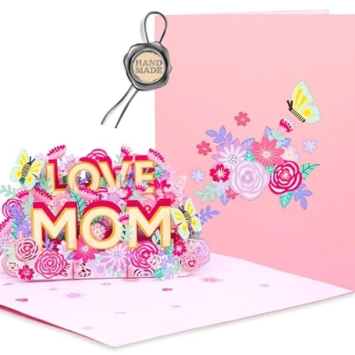Abbildung von Liebessa 3D Pop Up Karte Love Mom Liebe Mama Geburtstagskarte, Glückwunschkarte für die Mutter Geschenk Mutti zum Muttertag, Geschenkkarte passend Gutschein