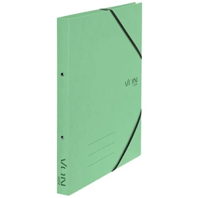 Abbildung von VON Leitz Ringbuch A4, Karton, Mit 2 Ringen und Gummibandverschluss, 25 mm Rückenbreite, Für 140 Blatt, Ringmechanik, Schule, Studium &amp; Zuhause, 5 Stück, Mintgrün, 30120050
