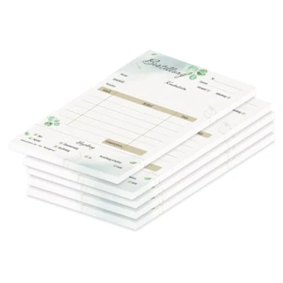 Abbildung von PRICARO Bestellannahmeblock &quot;Eukalyptus&quot;, A6, 5 Stück