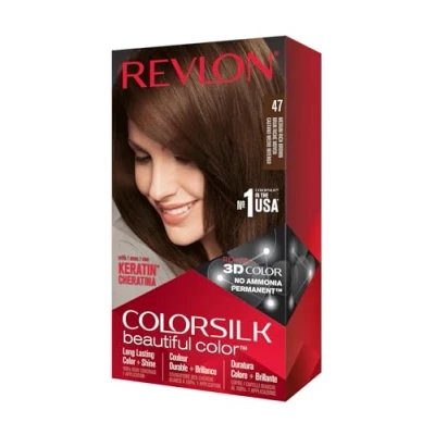 Abbildung von REVLON Colorsil Permanent Hair Colour, Medium, Rich Brown 47