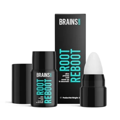 Abbildung von Ansatzpuder Haarpuder Stift Haar Concealer Haarverdichtung präzise den Haaransatz kaschieren Grauhaarabdeckung Schläfen und Scheitel wasserfestes Make Up Brains &amp; Sons (HELLBRAUN)