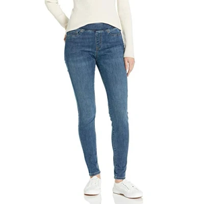 Abbildung von Amazon Essentials Damen Stretch Jeggings zum Anziehen(erhältlich in Übergröße), Mittlere Waschung, 44 Kurz