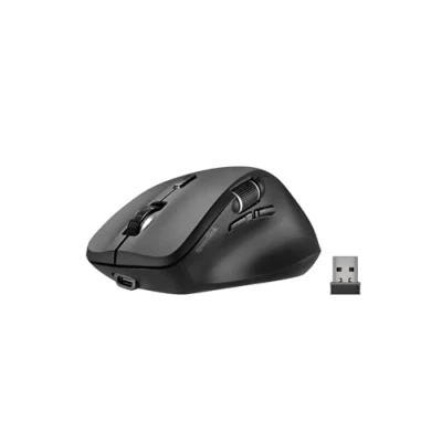 Abbildung von Speedlink Libera Silent Mouse Bluetooth Maus, leise, Akku wiederaufladbar, ergonomisch, 2 Profile &amp; USB 2.4GHz, Daumen Scrollrad, 3200 DPI, schwarz