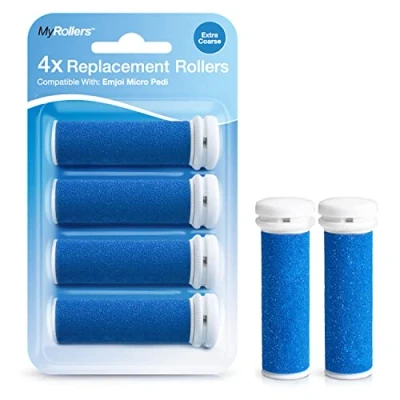 Abbildung von My Rollers Mineral Ersatzrollen (blau) für Emjoi Micro Pedi im 4er Pack Grob