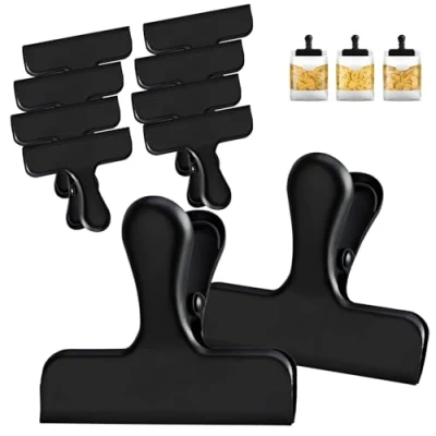 Abbildung von Wilhelm Sell® 10x Verschlussklammern Edelstahl Verschlussclips für Lebensmittel Beutel &amp; Tüten Verschlussklemmen Tütenclips zum Verschließen Frischhalten