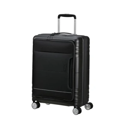 Abbildung von American Tourister Hello Cabin Spinner S, Erweiterbar Handgepäck, 55 cm, 39/45 L, Schwarz (Onyx Black)