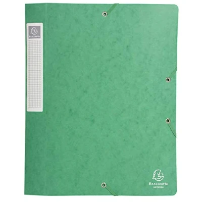 Abbildung von Exacompta 14003H 10er Pack Premium Sammelboxen mit Gummizug 40 mm breit aus extra starkem Colorspan Karton Rückenschild für DIN A4 Archivbox Heftbox Dokumentenbox Zeichenbox Sammelmappe grün