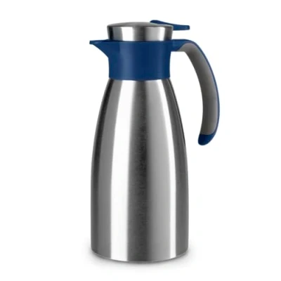 Abbildung von Emsa Soft Grip Isolierkanne, 1 Liter, Edelstahl, 12 Stunden heiß + 24 kalt, Auslaufsicher, Rutschfester Griff, Farbe Weinrot, N4120200