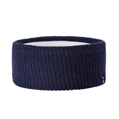 Abbildung von Enter the Complex® Stirnband für Damen und Herren aus 100% Merino Wolle, Winter Kopfband, weich stylish, Unisex, Navyblau