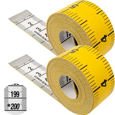 Abbildung von Schneidermaßband, 2 Stück, universal Maßband mit 200 CM Gesamtlänge, in 1 und INCH Skalierung, Ausmessung von Kleidung, Körper Fett, Rollmaßband, Messband, aus Glasfieber Kunststoff