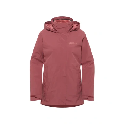 Abbildung von Jack Wolfskin Rotwand 3IN1 Hardshelljacke, Damen, Größe: Medium, Red ochre