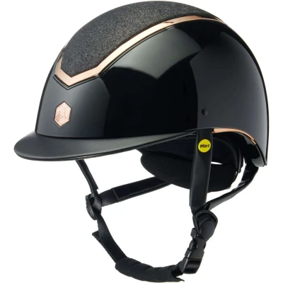 Abbildung von Charles Owen Reithelm Kylo Sparkly MIPS Black Gloss/Rose Gold 58 61cm