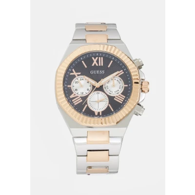 Abbildung von Guess Equity Uhr Dark blue/silvercoloured, Herren, Größe: One Size, blue/silver coloured