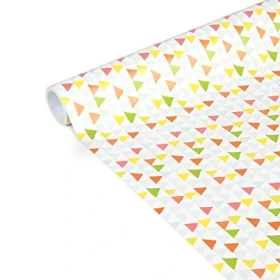 Abbildung von Clairefontaine 223869C Rolle Geschenkpapier Excellia Tiny Rolls, 5m x 35 cm, 80g, 1 Rolle, Dreieck Bunt
