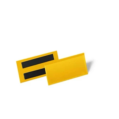 Abbildung von Durable Magnetische Etikettentasche 100 x 38 mm, Packung à 50 Stück, Gelb, 174104
