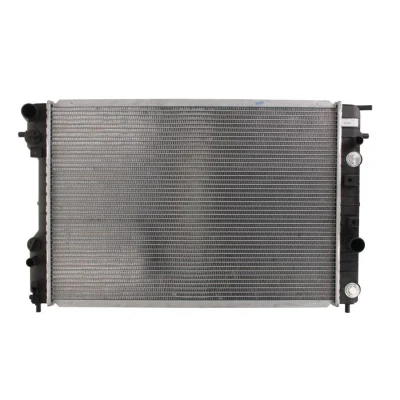 Abbildung von NRF 53871 Kühler, Motorkühlung Aluminium 653 445 29 mit Anbauteilen Kühlrippen gelötet OPEL: Omega B Saloon