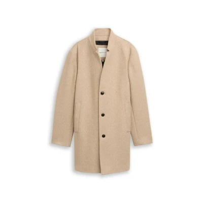 Abbildung von TOM Tailor Denim Kurzmantel, Herren, Größe: Large, Beige off white brushed twill