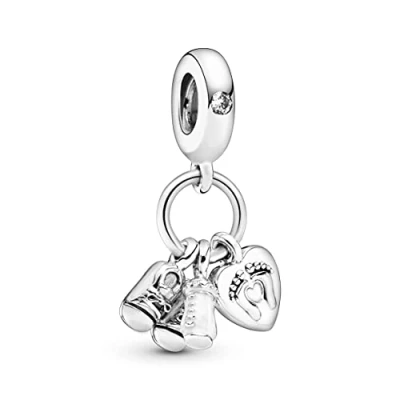 Abbildung von Pandora Moments Damen Charm Weiß/Silber 798106CZ