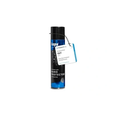 Abbildung von Kaps Nano Protector Imprägnierspray für Leder, Nubuk, Wildleder, Textilien und TEX Materialien. Nässe Schmutzabweisend (400 ml 13.52 fl. Oz.)