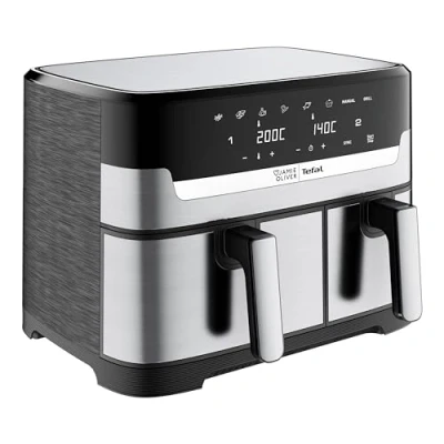 Abbildung von Tefal Heißluftfritteuse »Jamie Oliver by EY90JDE Dual Easy Fry &amp; Grill«, 2700 W, Doppelkammer, 2 unabhängige Garzonen, 8 automatische Programme, 8,3 L