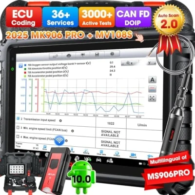 Abbildung von Autel MaxiCOM MK906 Pro Diagnosegerät Scanner mit MV108, 2024 Neues Modell von MS906 Pro/ MS906BT/ MK906BT, ECU Codierung als MS908 MK908, Bidirektionale Steuerung, 36+ Dienste, Vollständige System
