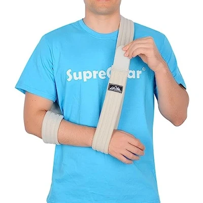 Abbildung von supregear Arm Sling, Verstellbare Schulter Brace Immobilizer Rotator Manschette Leichte Swathe Unterstützung für Verletzungen, Gebrochene Knochen Linken Rechten Männer Frauen