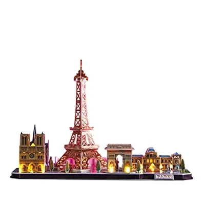 Abbildung von 3D Puzzle Beleuchtet Paris Led Mit Licht Erwachsene Kinder Ab 8 Jahre Modellbausatz Bausatz