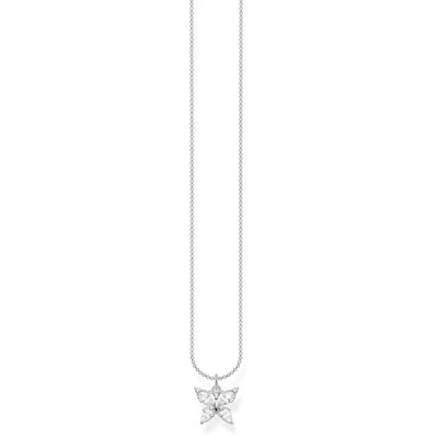 Abbildung von THOMAS SABO Damen Kette Schmetterling weiße Steine 925 Sterlingsilber KE2101 051 14 L45V